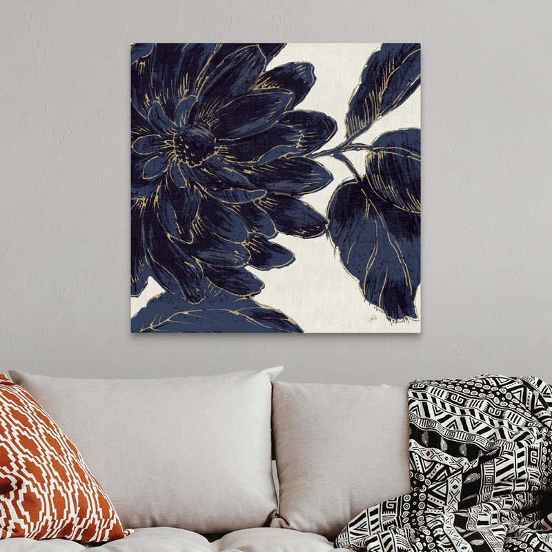 «Indigo Garden I», reproduction d'impression, H 36 po x l 36 po x P 1,5 po, Toile