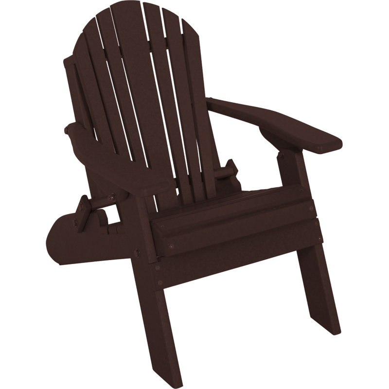 Berthelot Foldable Outdoor Adirondack Chair, Milwaukee Brown