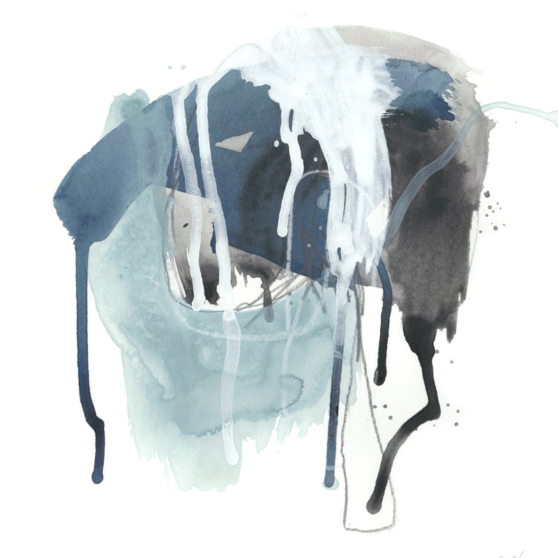 " Incidental Indigo VI ", 30" H x 30" W x 1.25" D