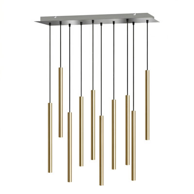 Luminaire suspendu cylindrique à 10 lumières DEL Baileyton