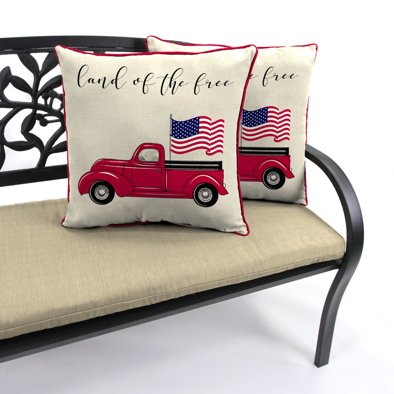 18" x 18" Outdoor Throw Pillow with Welt