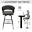 28 Inch Technical Leather Woven Bar Stool Set, 360 Swivel With Backrest And Footrest, Ideal For Kitchen Islands And Bars-1037530690