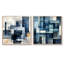 Cindye - Ensemble de 2 collages carrés à formes abstraites-101852564-101852563