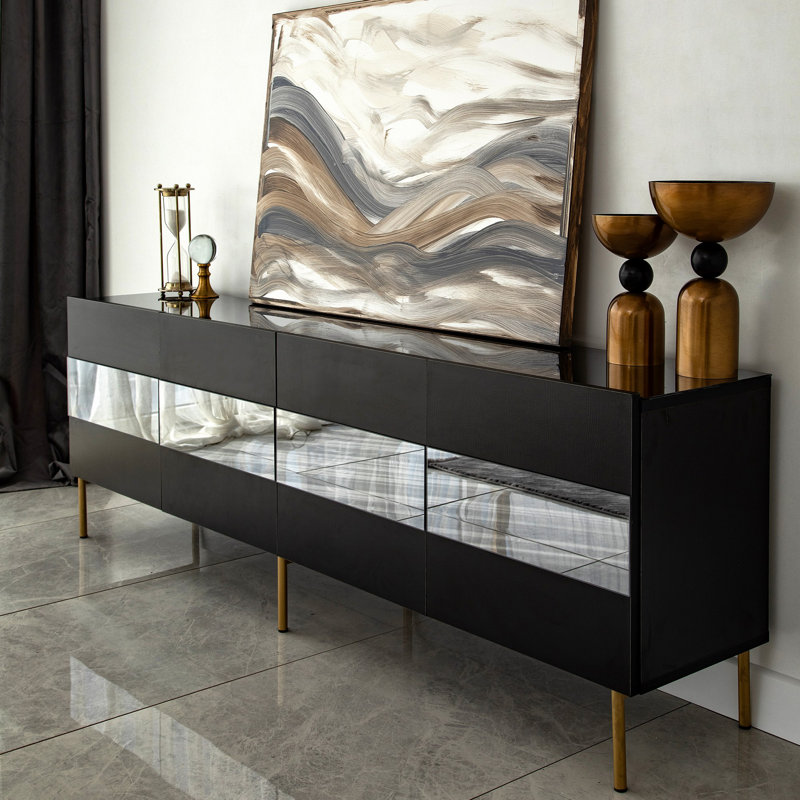 Keikei Unfinished TV Stand, Brass