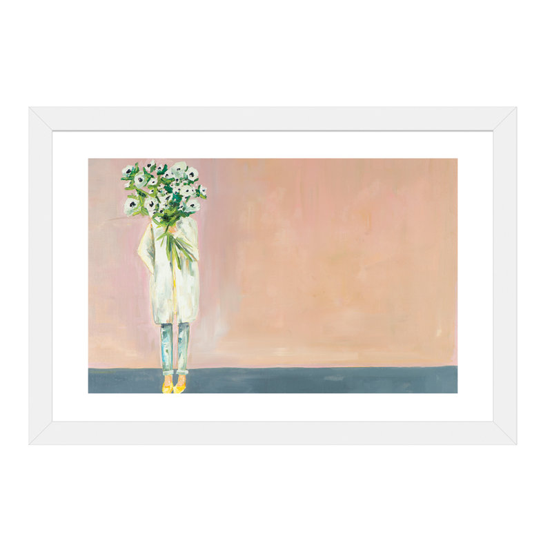 «Anemone» par Meredith Steele - reproduction d'art, H 16 po x l 24 po x P 1 po, Papier encadré blanc
