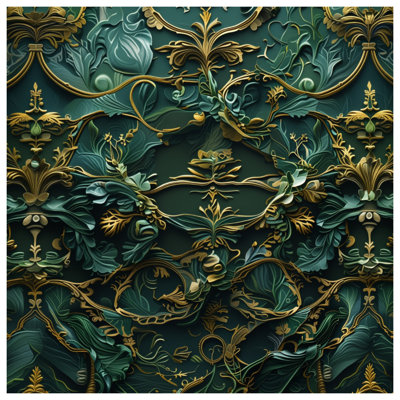 Ornate Botanical Motif Quilted Bedspread All Sizes
