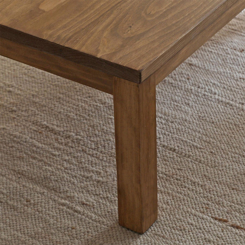 Coffee Solid Wood Rectangular Coffee Table, 17.72" H x 39.37" L x 23.62" W, Coffee