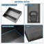 Double tablette de niche en acier inoxydable, noir acier