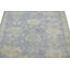 Tapis oriental gris / bleu en laine noué à la main