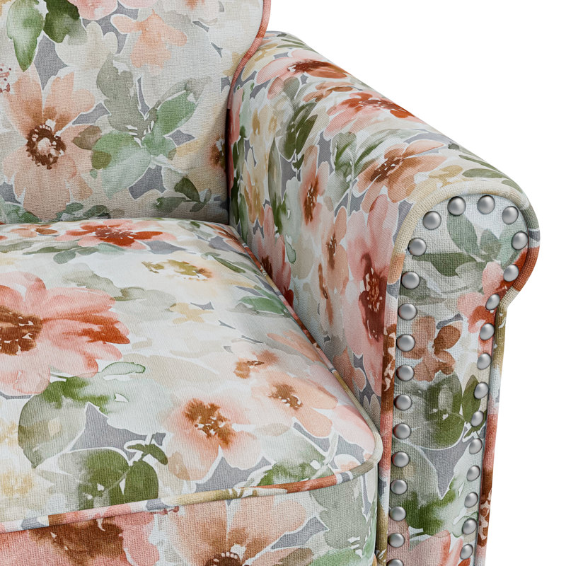 Fauteuil de 33,5 po Kyhl CAL117, Polyester orange / vert