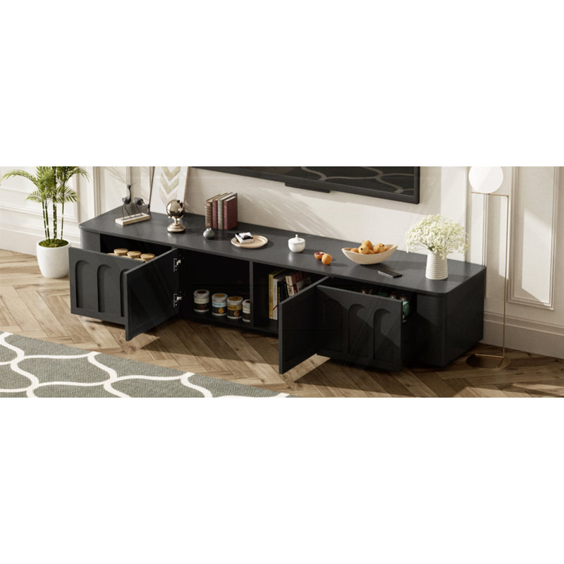 Meuble télé 70,9 po, Noir