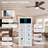 52"Smart Flush Mount 3-Blade Solid Wood Ceiling Fan With Light and Remote/App/Voice Control（Black&Brown）-1293491630