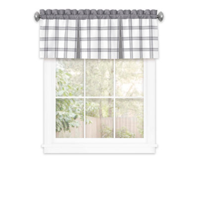 Plaid Tailored Kitchen Curtain
