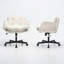 Chaise de bureau pivotante réglable avec accoudoirs réglables à 5 vitesses, chaise de bureau d'ordinateur ergonomique en tissu chenille moderne pour bureau à domicile, maquillage, chambre à coucher-130154708