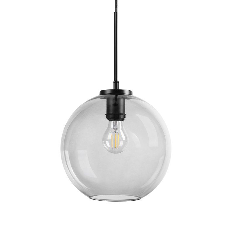 1 - Light Smoke Single Pendant, 25" W x 25" D