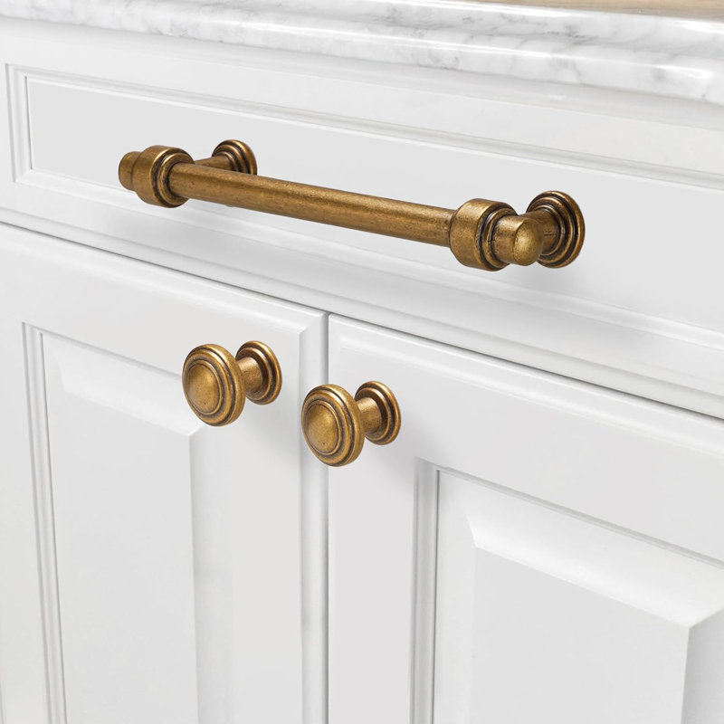 Paquet de 10 poignées d'armoire, poignées de tiroir en alliage de zinc massif, quincaillerie de cuisine et de commode moderne avec filetage profond