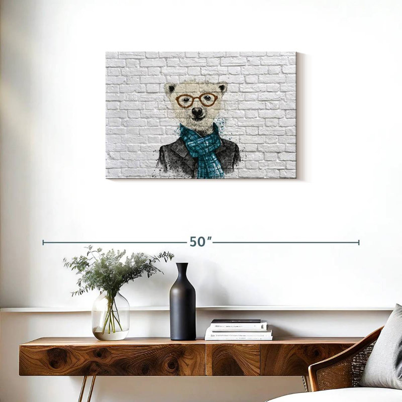 Brampt Dapper Polar Bear, 20'' H x 30'' W