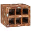 Solid Wood Wall Mounted Wine Bottle Rack Brown-812929925