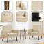 Fauteuil en simili cuir avec pieds en bois massif Bakhyt-539994963