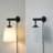 Plug-In Wall Sconces Set Of 2 With Fabric Shade, In-Line On/Off Switch, And Included LED Bulbs For Bedroom, Living Room, Or Hallway