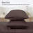 LuxClub 2 PC Brown King Performance Microfiber Solid Pillowcase Set-119874943-119874948