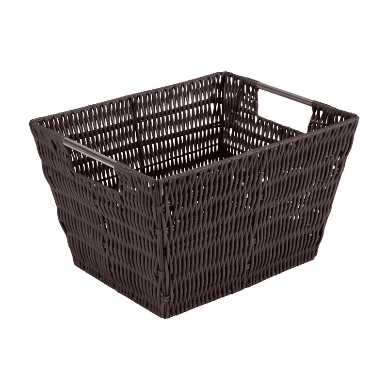 Simplify Plastic Box, Brown, 8" H x 10" W x 12" D