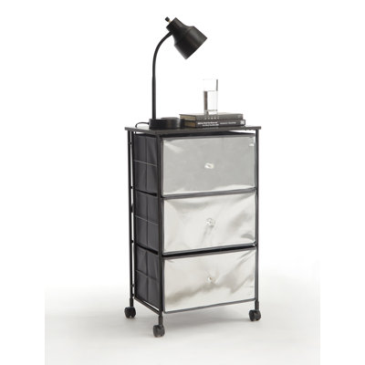 30.7'' H x 17.5'' W Laptop/Tablet Storage Cart with Wheels