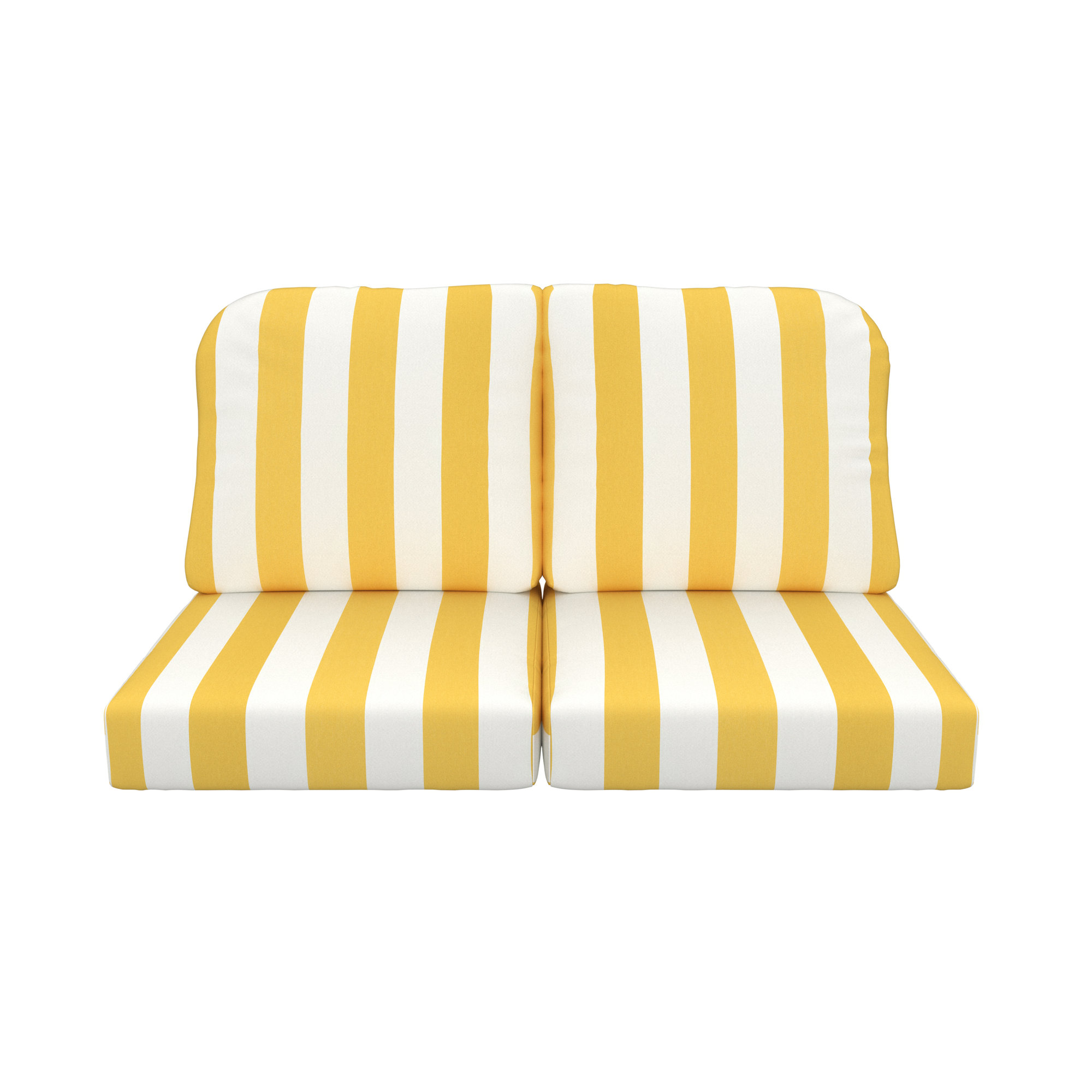 Amala Indoor/Outdoor Sunbrella® Loveseat Cushion, Sunbrella® Sail Away Sunflower