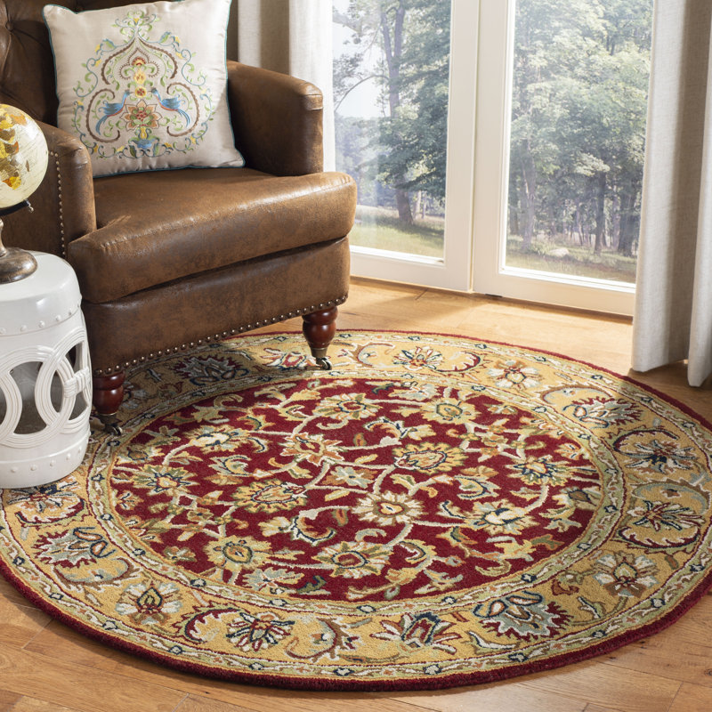 Tapis oriental en laine touffeté à la main Alg, Rond 5 pi