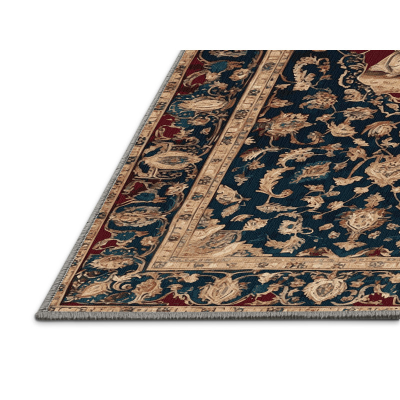 Tapis mauve lavable à la machine, Rond 8 pi