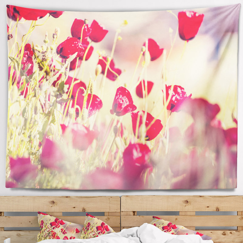 Tapisserie de fleurs sur fond floral, H 78 po x l 92 po