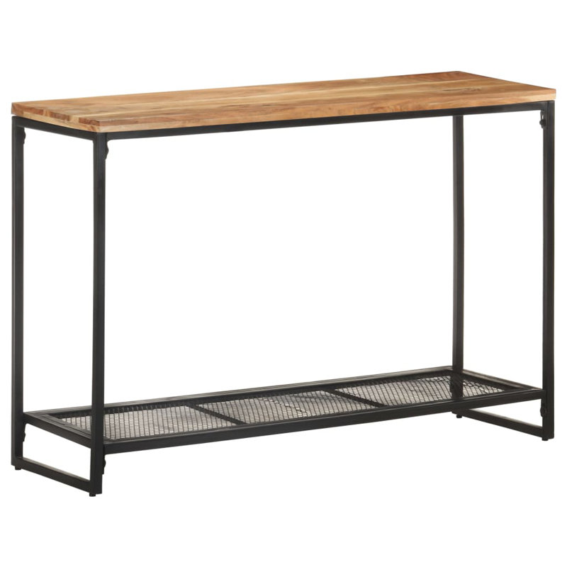 Olive 110cm Solid Wood Top Console Table, Honey Brown 