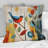 Green Mid Century Mod Nature III - Abstract Midcentury Printed Throw Pillow