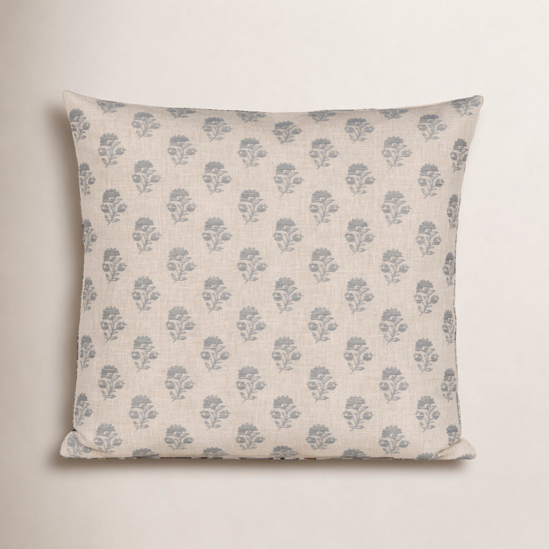 Housse et insert de coussin Hamachi, Carré 22 po, Polyester, Slate Blue Floral