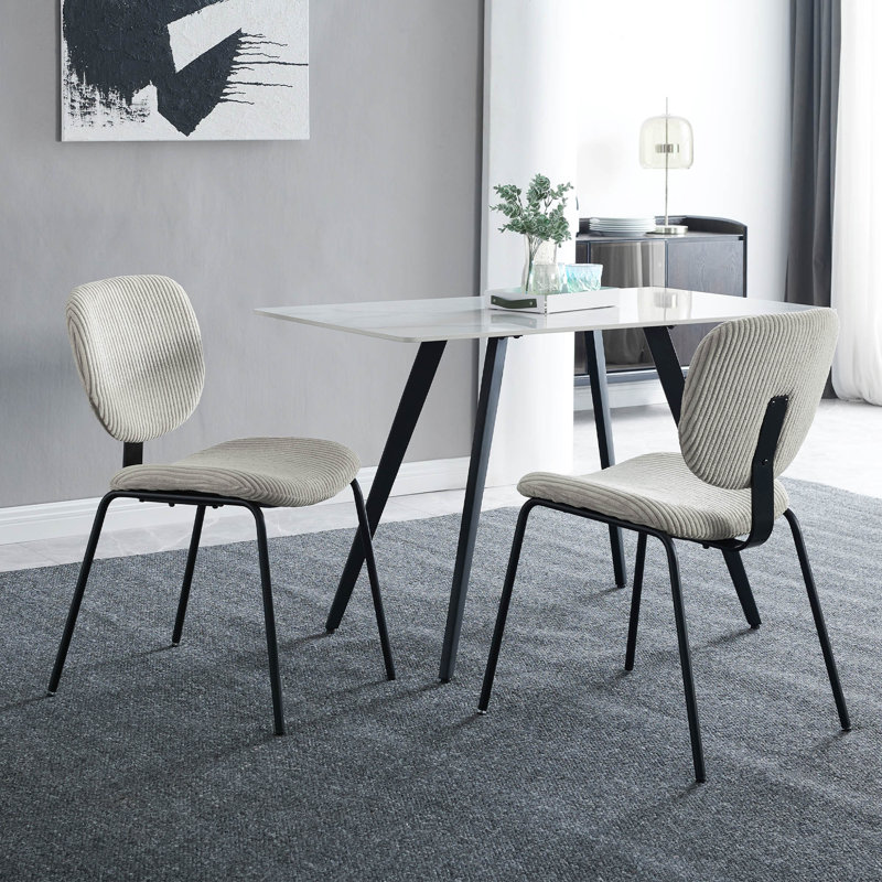 Chaise d'appoint en velours Krubel, Blanc