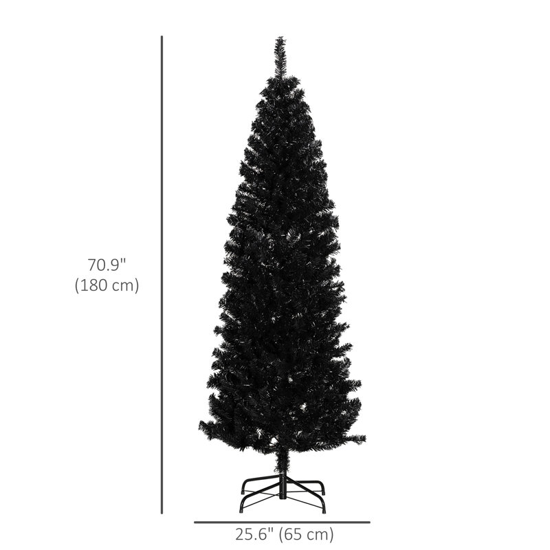 Arbre de Noël artificiel 6 pi. Avec ouverture automatique pour la maison - noir