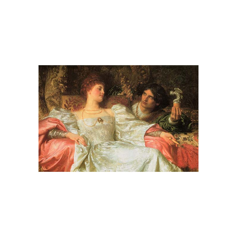 Reproduction d’art par frank dicksee-unframed, H 24 po x l 36 po x P 1,5 po