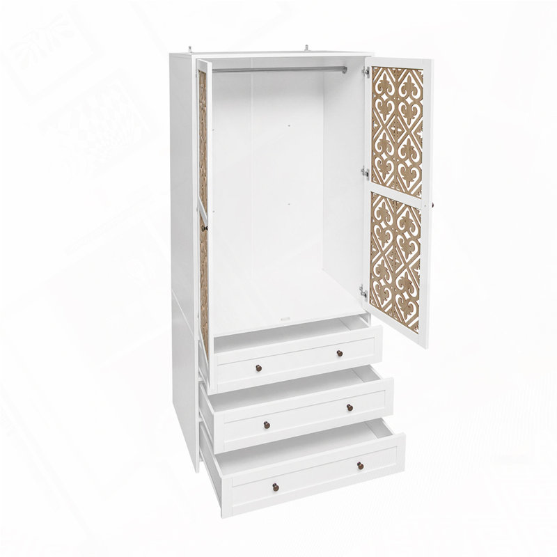 Armoire en rotin à 3 tiroirs