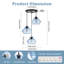 3-light Kitchen Island Pendant Light With Seed Glass Shade