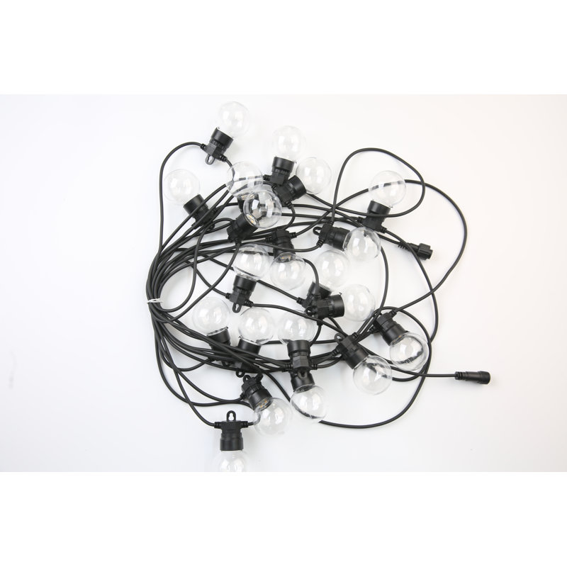 Guirlande de 48 lumières sphériques pour 48 ampoules à énergie solaire (connectable de bout en bout)
