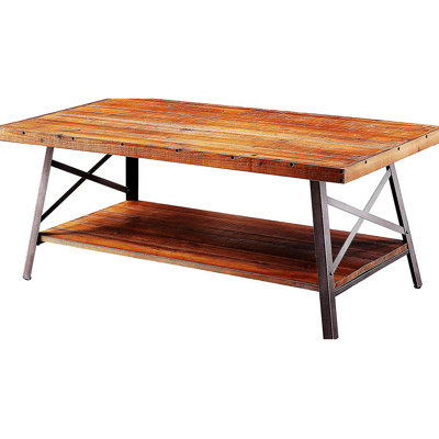 Aulene Coffee Table, Coffee Table With 1 Tier Shelf, Modern Coffee Table
