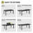 8-person 94.49'' L X 35.43'' W Patio Aluminum Dining Set with Extendable Rectangular Table and Folded Reclining Armchairs
