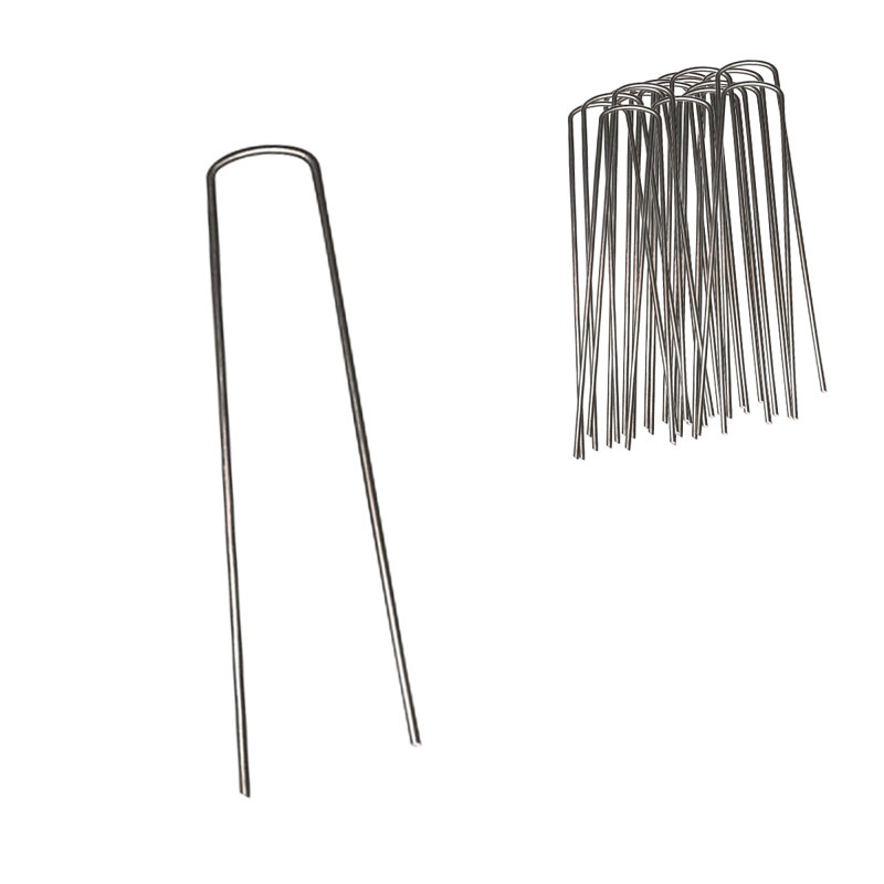 U-Shaped Ground Stakes - 100 Pcs