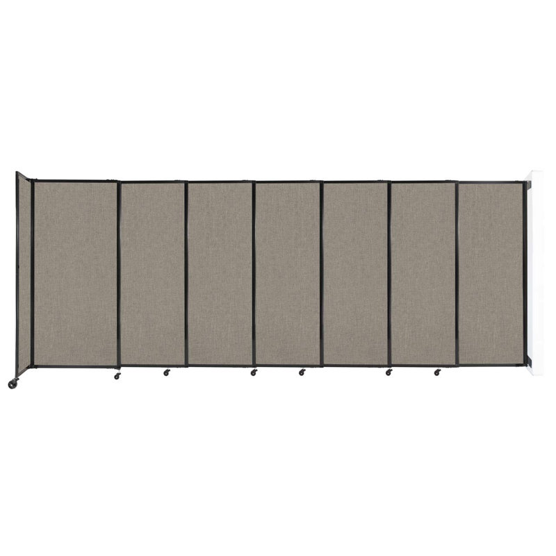 Cloison coulissante 5 pi, H 72 po x l 186 po x P 33 po, Gris chaleureux