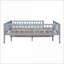 Lit de jour double en bois de pin massif avec 2 tiroirs gris pour les petits espaces-129283142-129283139
