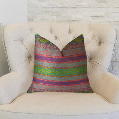Fuchsia Stripes Throw Pillow