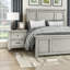 Table de chevet classique en bois gris clair avec 2 tiroirs et meubles de chambre à coucher 1 pièce