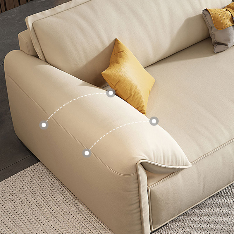 Causeuse-coussin beige standard en polyester
