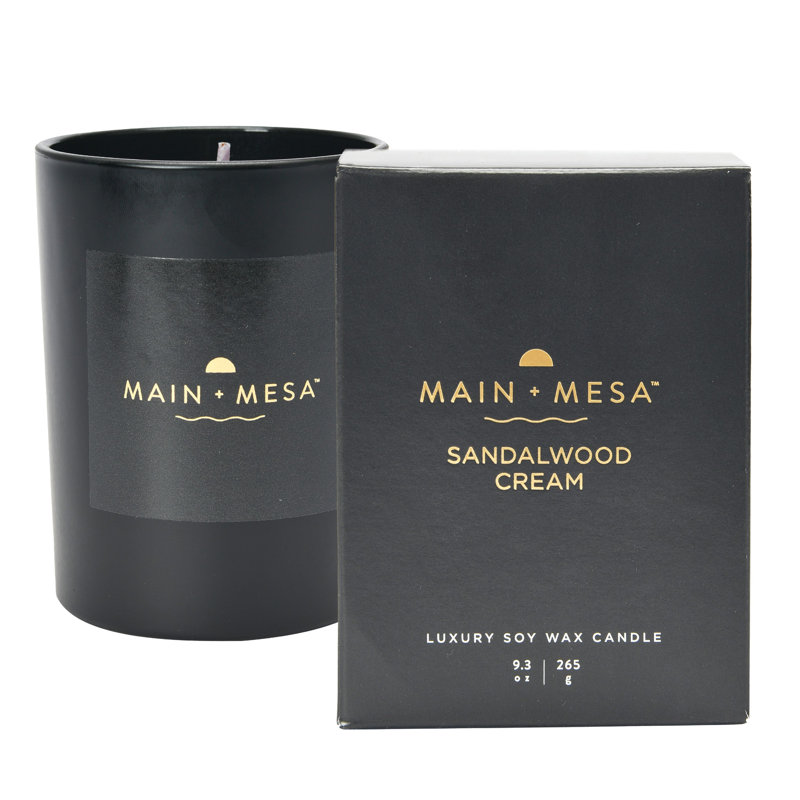 Bougie en verre noir mat Main & Mesa