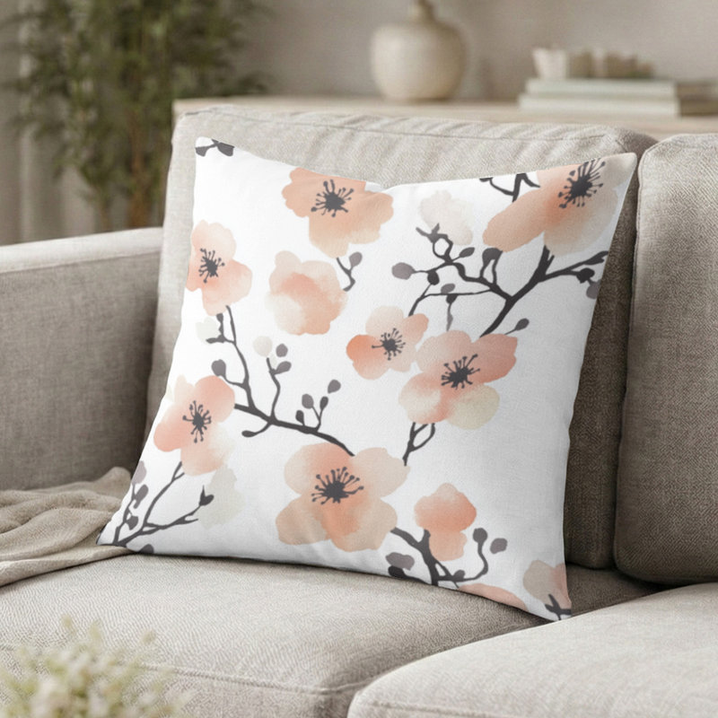 Coussin Floral, H 18 po x l 18 po